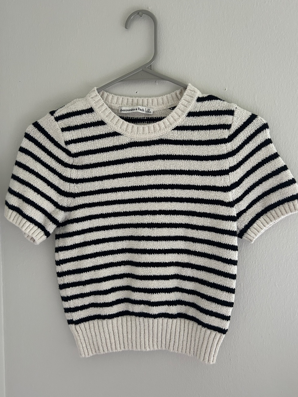 Abercrombie Striped Short Sleeve Sweater